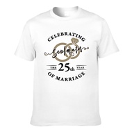 Premium Cotton Creative 25Th Wedding Anniversary Soulmates 25 Years Of Marriage Good Quality T-Shirt
