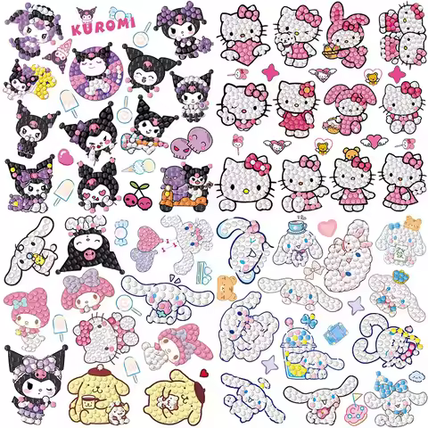 Keeppley&Sanrio Kawaii Hello Kitty Crystal Diamond Decorative Stickers 5D DIY Cross Embroidery Kit H