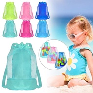Outdoor Beach Mesh Backpack Foldable Portable Net Bags Toys Kids Bags Organizers Storage Beach Z0b5
