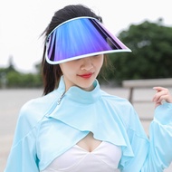 Unisex Anti-UV Droplet Sun Shield Visor Hat /  Iridescent Protective Mirrored  Hat / Solar  Visor / Anti-UV Sun Hat Cycling Summer Beach