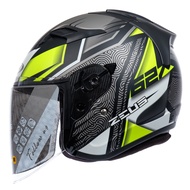 ZEUS 627 - MATT BLACK BM4 SIL DOFF HALF FACE SINGLE VISOR/