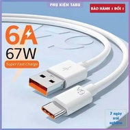 6A fast charging cable for XM USB - Type C. Type C charging cable, 67W fast charging cable, Type C f
