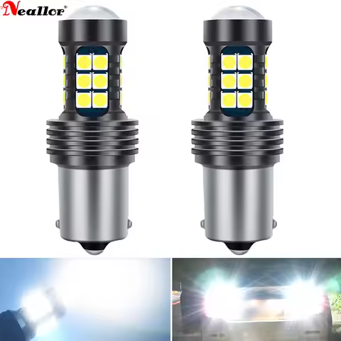 2pcs Canbus P21W BA15S LED Daytime Running Light DRL For Skoda Superb Octavia 2 MK2 A5 VW Passat B7 