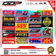 ⭐⭐⭐⭐⭐ aksesoris VARIASI stiker pack racing logo rcb racing boy YSS BREMBO PROSTREET TK RACING OHLINS