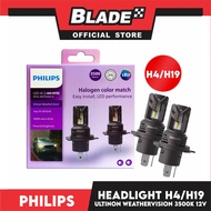 Philips Car Headlight H4/H19 Ultinon Weather Vision 3500K 12V (LUM1342U2510X2) H4 Light Bulb