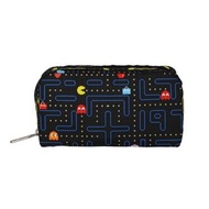 日本 Lesportsac X PAC-MAN 食鬼 黑色帆布 遊戲圖案 RECTANGULAR 化妝袋