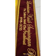 Selempang Anugerah baldu sulam 3 baris.