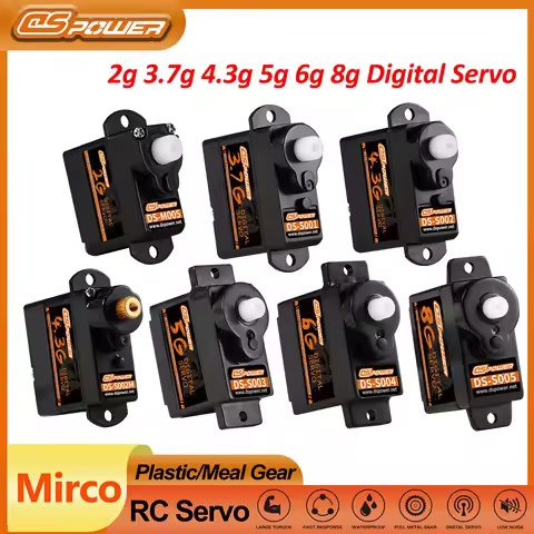 2pcs DSpower 2g 3.7g 4.3g 5g 6g 8g Digital Mini Micro Servo for RC Plane Drone Helicopter Fixed-wing