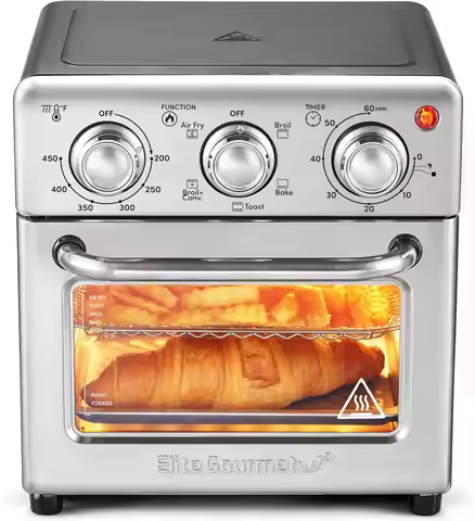 EAF0852SS 8.5Qt. Capacity Air Fryer Oven, Air Fry, Broil, Toast, Bake & Broil with Convection, Time 