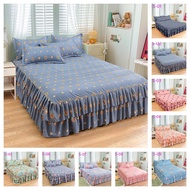 Hot！ Simple style New color goods Bed Skirt 1 piece Bed Sheet Cadar Bedspread for Use of 5-13 inch height mattresses  Bed skirt mattress cover 4/5/6 Feet Bed Queen King Size