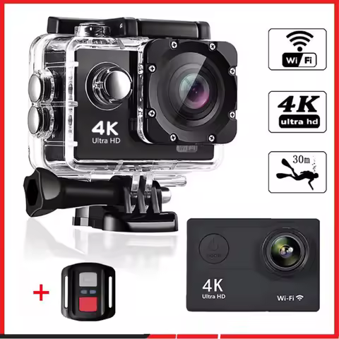 Ultra HD 4K Action Camera H9R WiFi 12MP 2" LCD 30M Waterproof 170D Remote Control Helmet Bicycle Vid