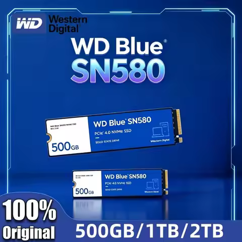 Western Digital SN580 Blue M.2 2280 PCIe4 NVMe SSD 500GB 1TB 2TB High Speed Internal Storage Drive C