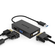 WAVLINK USB to HDMI VGA DVI, External Monitor Adapter, USB Multiple Monitor Adapter DisplayLink Vide