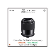 [READY STOCK | 3 YEARS WARRANTY] Sigma 23mm f/1.4 DC DN Contemporary Lens