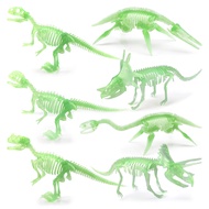 Simulation Jurassic Dinosaur Luminous Skeleton Model Children's Archaeological Assembly Tyrannosaurus Styracosaurus Fossil Ornaments SAYUE