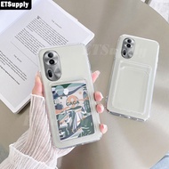 Phone Case OPPO Reno 11 Pro Back Cover Transparent Card Sleeve Coin Purse Wallet Design Protector Cover for OPPO Reno 11Pro Cases