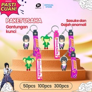 GANTUNGAN Sasuke and Anomali Elephant Keychain Business Package Sasuke and Anomali Elephant Keychain