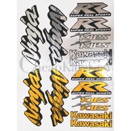 KAWASAKI KRR 150 KIPS RR NINJA150 CHROME Body Cover Set Stripe Sticker - Silver / Gold