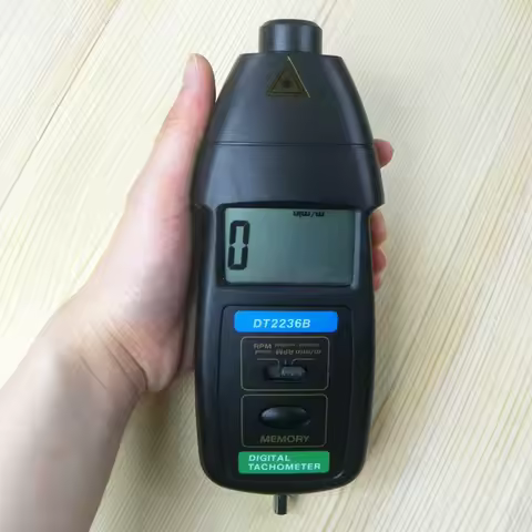 DT-2236B Photoelectric Tachometer and Contact Tachometer Two Function Meter RPM Meter Speed Laser Ta