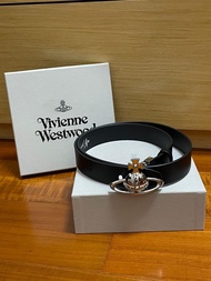 💫 Vivienne Westwood leather belt 黑色牛皮皮帶 腰帶 星球標誌 🌏丨🇬🇧 Orb-embellished leather belt