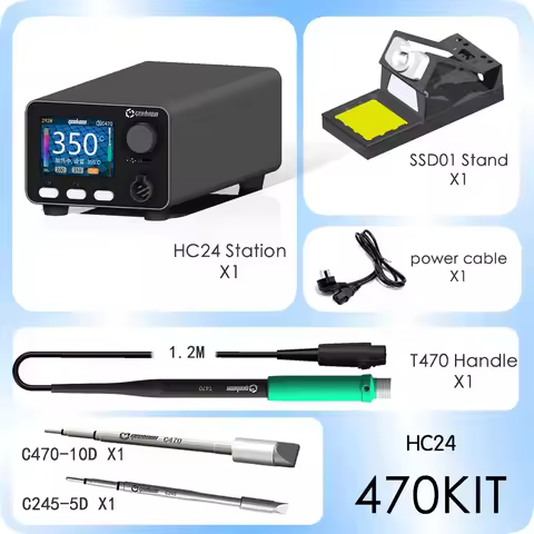 GEEBOON HC24 400W Heavy-duty Soldering Station Compatible with C470 Soldering Tip Color Curve Displa