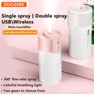 New dual-spray wireless humidifier disinfectant water atomizer aromatherapy essential oil diffuser usb car humidifier
