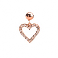 7K Gold Pendant - Heart Gold Charm - Luxxe 02 Collection - Juene Jewelry