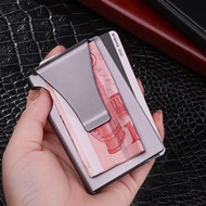 Aluminium Baru Logam Wang Wang Rfid Menyekat Pemegang Kad Kredit Slaid Kad Lelaki Lelaki Wallet Perlindungan Wang Tunai Hitam Kelabu Kad Mini walet