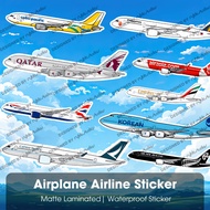 Travel Destinations Airline Plane Vinyl Decal Sticker Waterproof for Luggage, Laptop & Tumblers