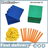 Maudland Ten Blocks Complete Set Kids Math Plaything Math Blocks Plastic Base Ten Set Cube Kids Math