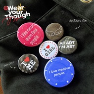 [Twinnem] Bag Brooch Size 32 mm Y2K Badge fashion