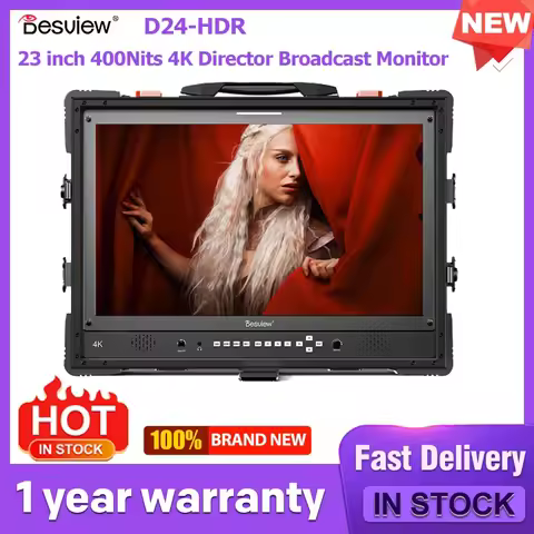 Bestview Desview D24-HDR 23.8 400Nits 4K Director Broadcast Monitor with TPU Corner Protector Case S