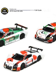 Para64 Alloy Car 1/64 Audi R8 Audi LMS Cup Racing Car Model Toy Collection Ornaments
