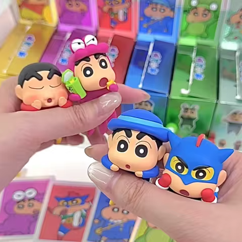 Shin-Chan Blind Box Genuine Collectible Animation Figurine Hippers Mobile Phone Screen Decoration In