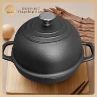 24CM Cast Iron Bread Toaster Dome-Shaped Sourdough Bread Baking Pot Non-Stick Enameled Frying Cookwa