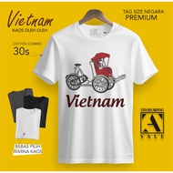 VIETNAMESE SOUVENIR T-SHIRT DA NANG WEAR NATIONALTAG ASAL COTTON 30S MATERIAL PREMIUM GIFT SOUVENIR