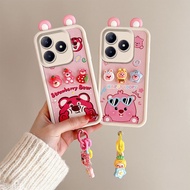 casing realme note 60 Cute ear doll phone case for  realme c63 c61 case
