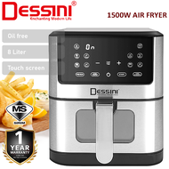 DESSINI ITALY 8L Electric Air Fryer Convection Oven Toaster Timer Oil Free Roaster Breakfast Machine