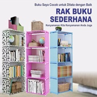 Portable Bookshelf 4 Tiers 5 Tiers