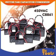 CBB61 Motor Fan Capacitor Condenser 450VAC 50/60Hz 10uf 12uf 14uf 16uf 18uf 20uf 25uf 30uf