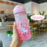 Icy Unicorn Bottle Cup Summer Straw Ice Cup Kids Bottle Water Bottle Unicorn Botol Air
