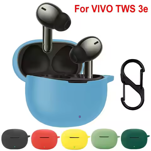 Silicone Headphone Cover For Vivo TWS 3e Wireless Earbuds Case Dustproof Anti-Drop Earphone Protecto