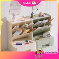 【PLAYFUL】Pen Holder Large Capacity Stationery Storage Box Desktop Drawer Pen Holder Desk Organizer O