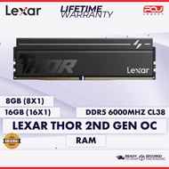 LEXAR THOR 2ND GEN 8GB / 16GB 6000MHz DDR5 CL38 OC MEMORY RAM
