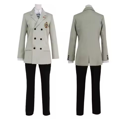 Haha ❖ bilibili Goro Akechi Cosplay P5 School Uniform Suit Costume Halloween Outfit For Women Men ❖ 