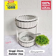 Aesthetic ONION RACK KITCHEN SPICE RACK, aesthetic Multipurpose rattan rack, kitchen rack, kitchen o