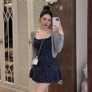 Luxurious women's dress, 2-piece floral lace dress with overcoatJacket C145