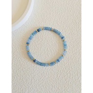 Milk Salt Aquamarine Natural Aquamarine Crystal Bracelet Women's Bracelet Girlfriend Gift Exquisite 