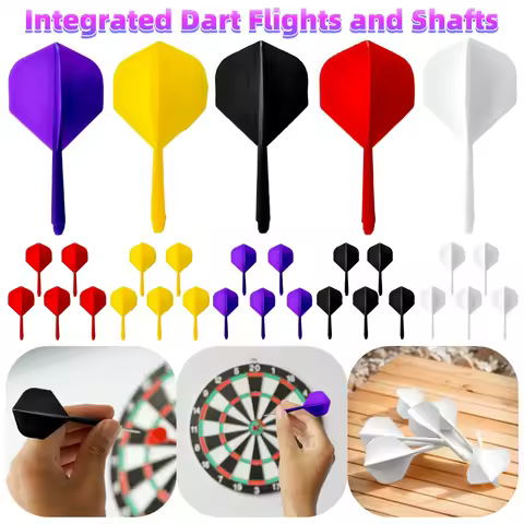 5pcs Integrated Dart Shaft and Flights Standard Shape Integrated Dart Flights and Shafts Anti-Fall 2