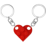 MPK Brick Matching Couple Heart-Shaped Keychain, Gift for Him, Her Boyfriend, Girlfriend, Christmas,
